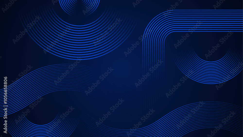Poster abstract blue geometric background with line patterns