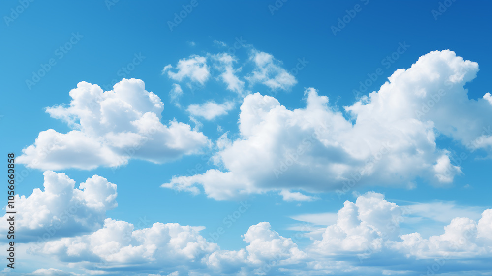 Wall mural sky background with tiny clouds. panorama sky background