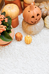 White Interior Decoration Halloween. White aesthetic photo