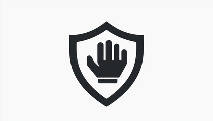 Obraz premium Safety and hazard prevention depicted in a sleek glyph icon.