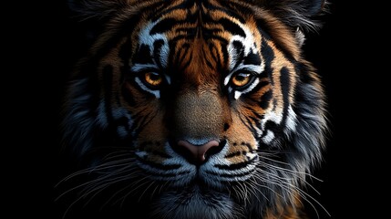 Naklejka premium Fierce tiger wallpaper images with intense powerful gaze