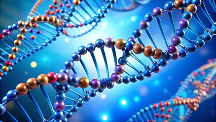 The intricate structure of a double helix, a fundamental component of life, rendered in vibrant hues and illuminating the complexities of genetic code.