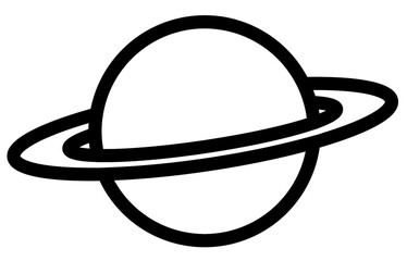 Jupiter line icon clipart. isolated on transparent background. © Rujeerat