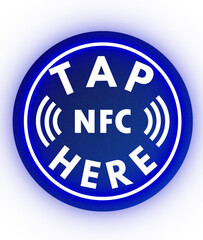 Contactless wireless pay sign logo. NFC technology contact less credit card.