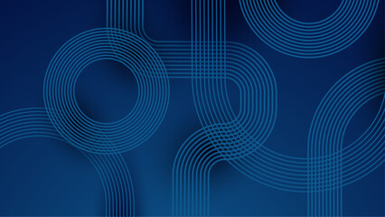 Abstract Geometric Blue Background With Modern Design Elements