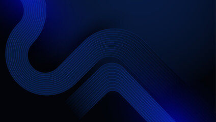 Abstract Blue Geometric Background with Line Patterns