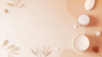 A visually engaging social media post designed for a new skincare product launch, featuring a minimalist and modern layout that utilizes soft pastel colors. 
