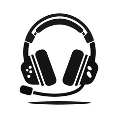 Fototapeta premium Gaming headset logo icon design illustration