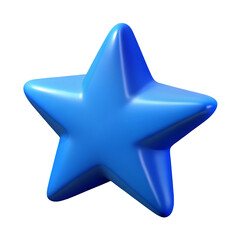 Fototapeta premium 3d star icon isolated on transparent background