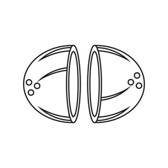 coconut fruit icon. fresh fruit isolated on white background. vector illustration.