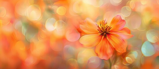 Defocused Abstract Bacground Of Orange Flower