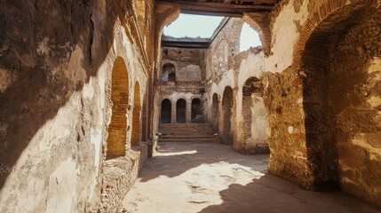 Visitors discover remnants of history within ancient ruins revealing the story of a bygone era layer by layer