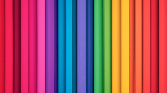 Colorful vertical stripes creating a vibrant pattern, perfect for backgrounds or design elements.