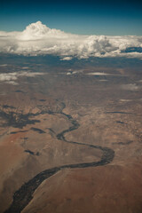 Chilean Andes in summer with dry rivers