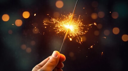 Sparkler in hand