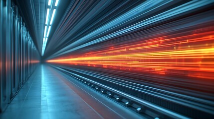Dynamic visuals of technology capturing the essence of speed and innovation in a high-tech environment