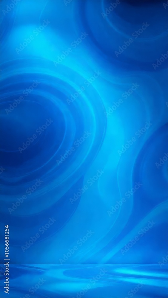 Poster abstract swirling blue patterns with a smooth, fluid texture and glowing effect