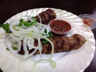 kebab with vegetables