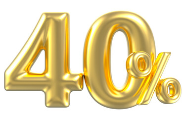 Font And Number Gold For Design 3D Render