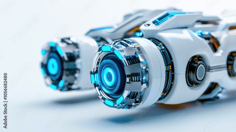 Poster futuristic high-tech ice engine model with sleek design and advanced features
