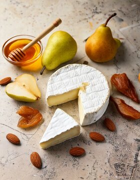 Queso brie, peras y miel