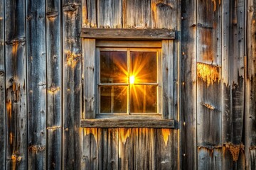Abandoned Barn Window - Rustic Wall Texture