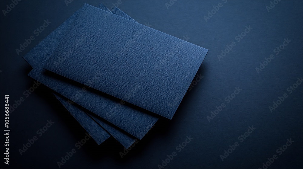 Poster minimalist dark blue paper layers on a softly lit background for elegant and modern designs : genera