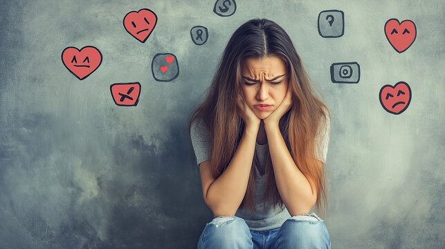 Bullying, defamed, defamation, school harassment concept, trapped by toxic content