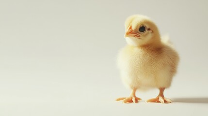 Obraz premium A small chicken on a white background