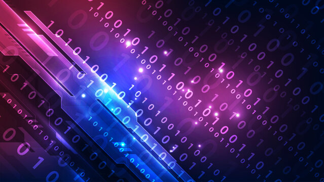 Abstract technology background with binary code. Vector illustration for your design.