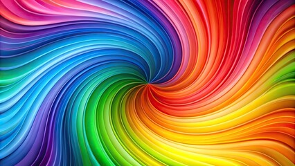 Colorful rainbow pattern with swirling shapes and gradient colors, artistic style, modern aesthetic, visual effects, unique decor, geometric shapes