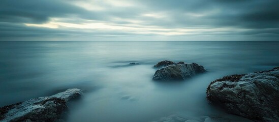 Fototapeta premium Sea Coast In A Long Exposure Shot