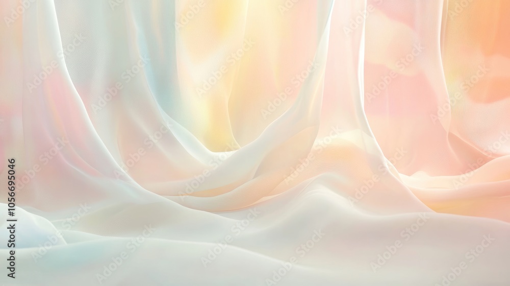 Poster soothing abstract backdrop featuring soft pastel hues and tranquil illumination ideal for creating a