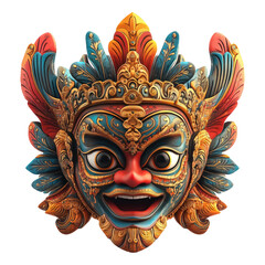 Fototapeta premium Colorful Decorative Mask with Intricate Details