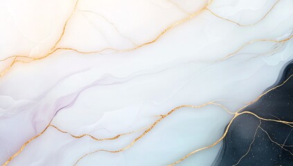 Fototapeta premium Elegant abstract marble texture with gold veins and soft pastel hues, perfect for backgrounds, wallpapers, or design projects.
