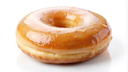 Close-Up Sugar Donut Photography - Isolated on White Background