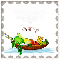 Happy Chhath Puja traditional Indian festival elegant background