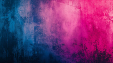Fototapeta premium Smooth gradient of the wall, neon pink color, turning into bright blue and purple