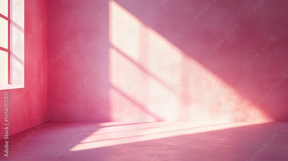 Poster stunning background image featuring an empty space in pink hues showcasing intriguing light and shad