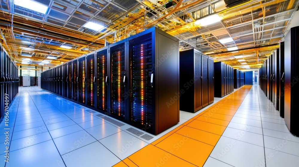 Poster transforming your server room creating a bright and modern tech space