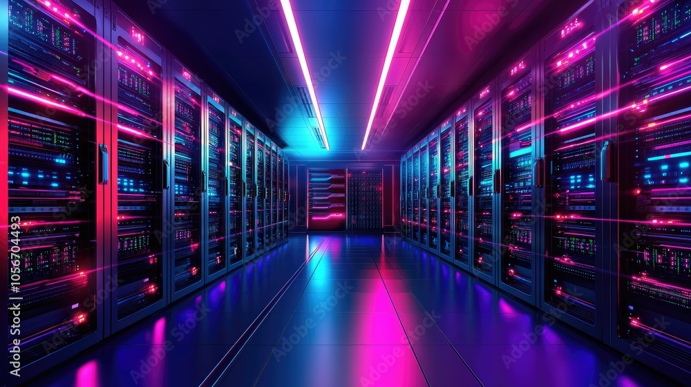 Poster ensuring optimal security and organization in modern server room management