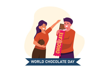 World Chocolate Day Flat Design Illustration