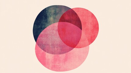 Obraz premium Soft Pink Minimal Abstract Circle Design