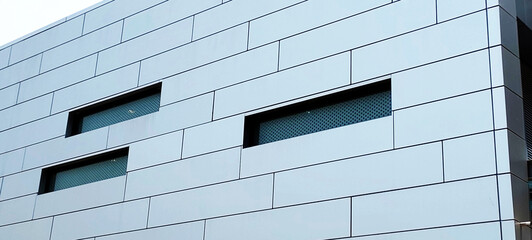 exterior aluminum comosite panel wall o building with ventilation vents