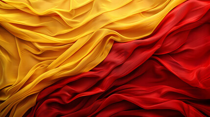 Obraz premium Abstract Background with Red and Yellow Draped Fabric