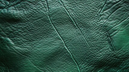 Green leather texture background