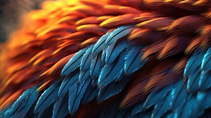 Fototapeta premium Close-Up of Colorful Feathers