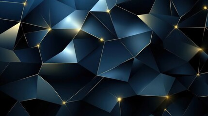 Obraz premium Luxurious Blue and Gold Geometric Background Design