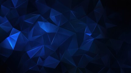 Fototapeta premium Dark Blue Polygonal Triangle Background
