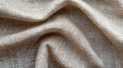Textured background of cotton and linen fabric Coarse surface design